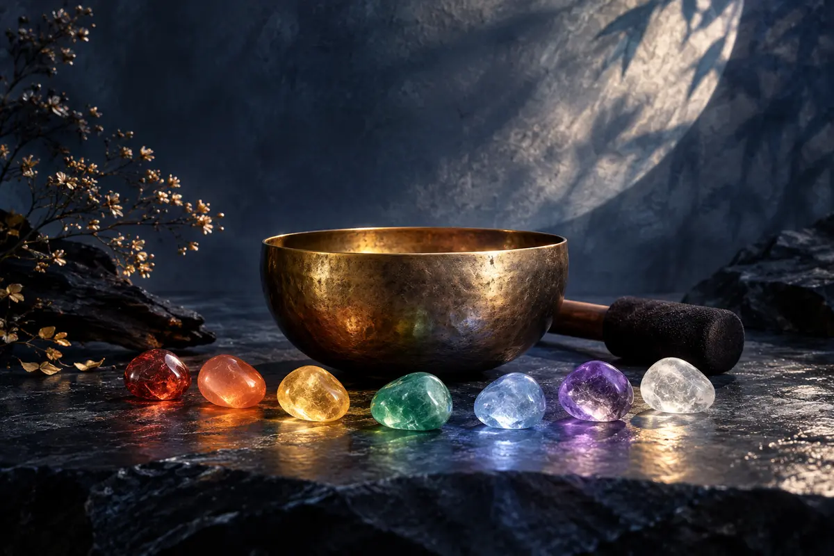 Moonlit Reiki and chakra reflection artwork